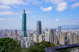 A vibrant city skyline showcasing sustainable urban design.