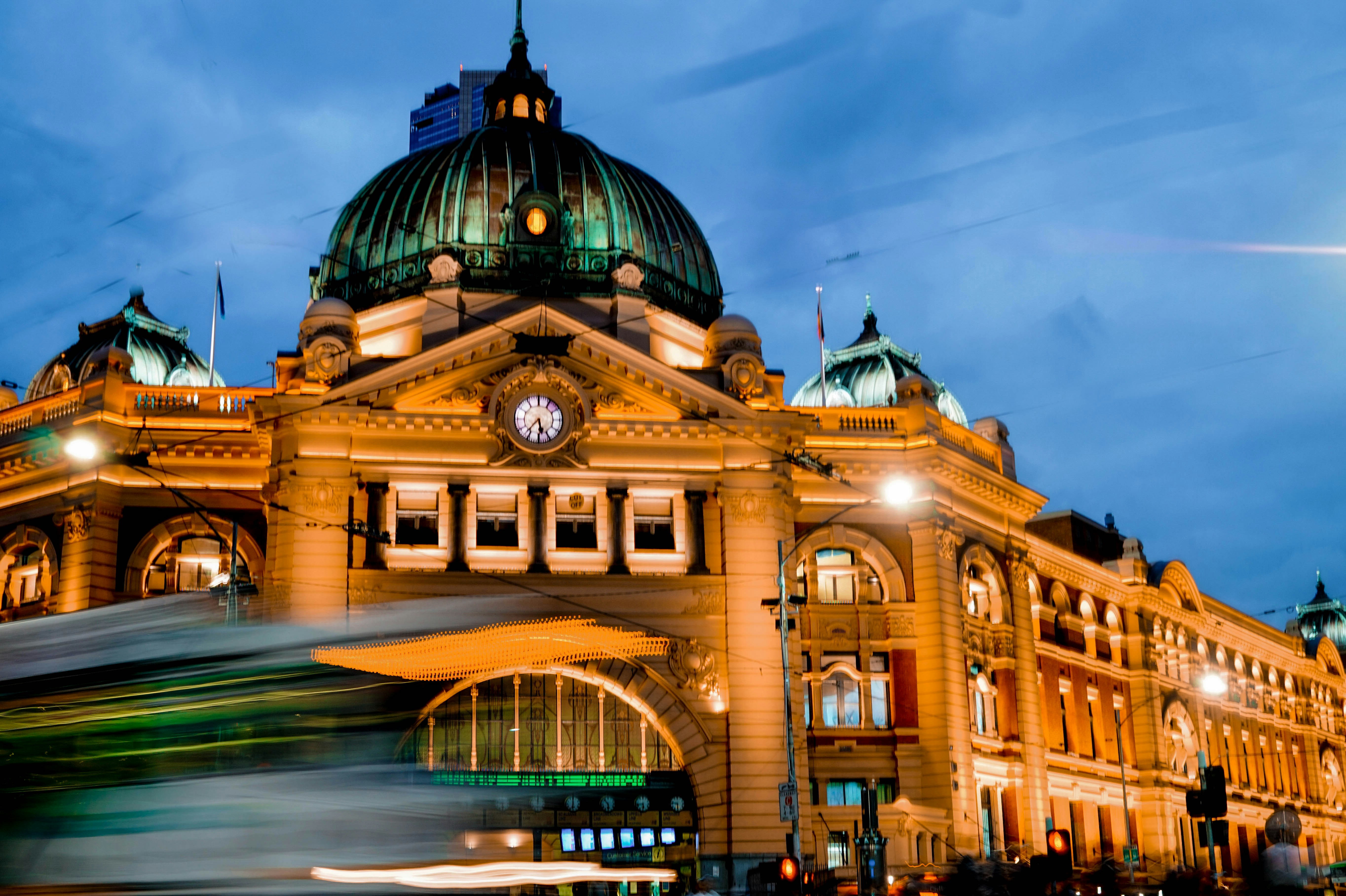 brown concrete building during night time