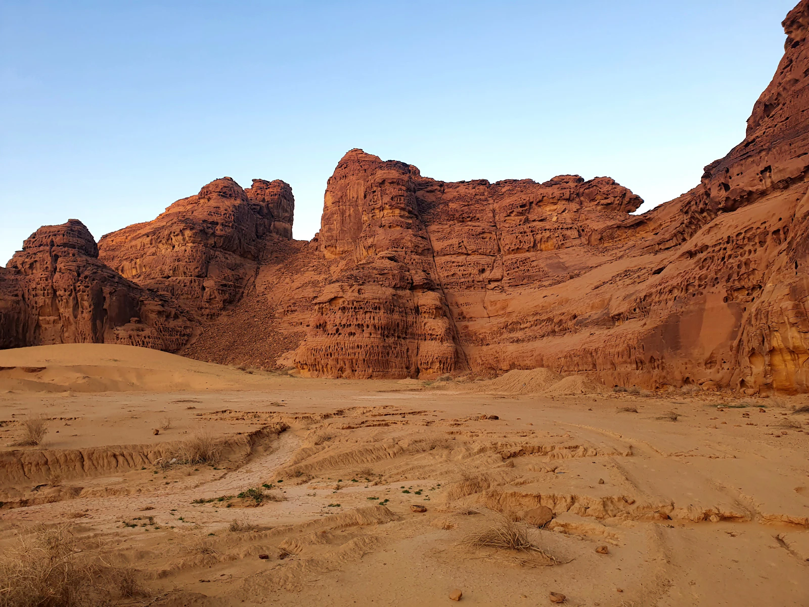 Sandstone cliffs in AlUla, Saudi Arabia