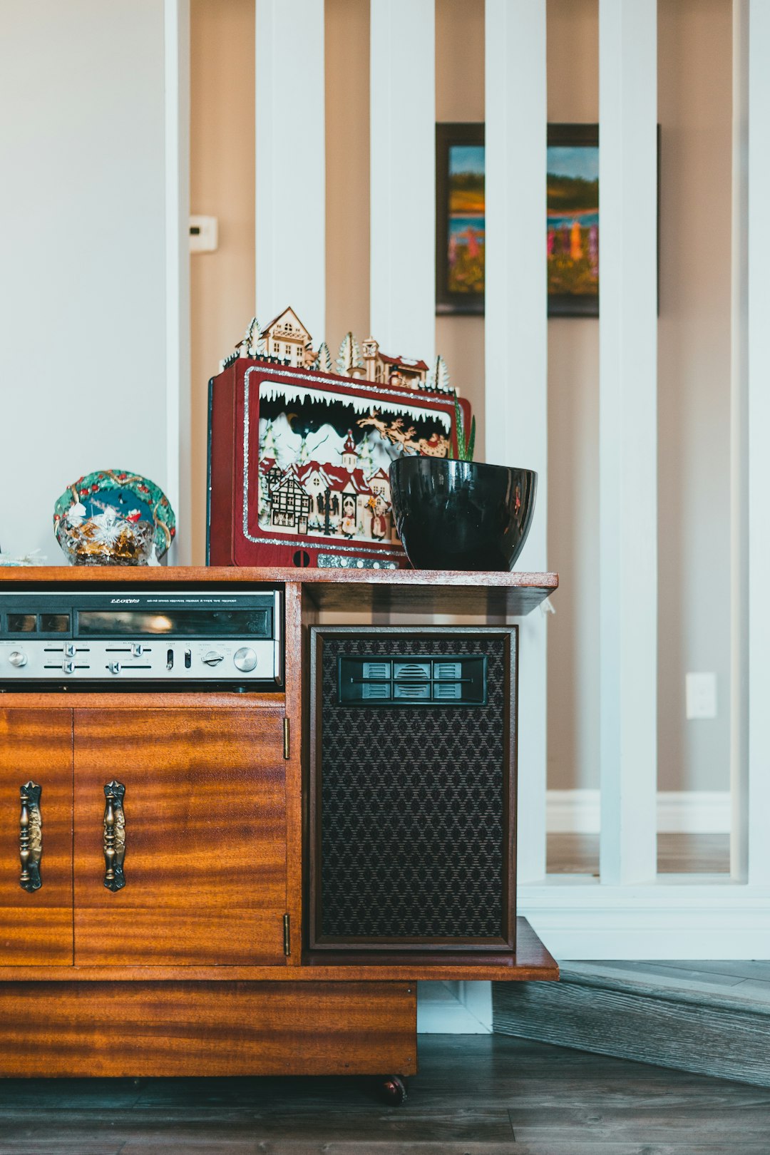 black and brown wooden cabinet