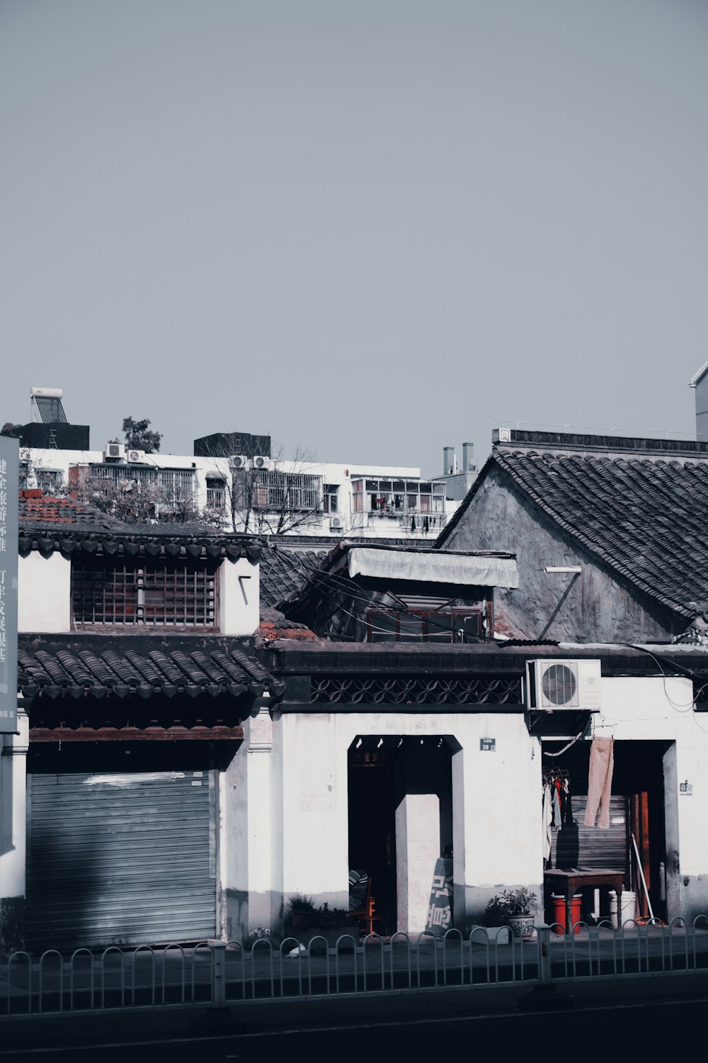 white and red concrete building