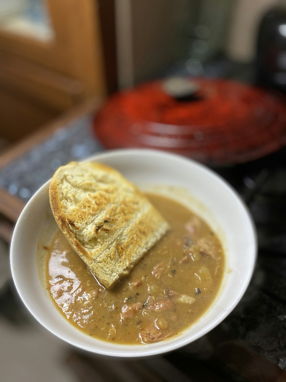 brown bread on white ceramic plate