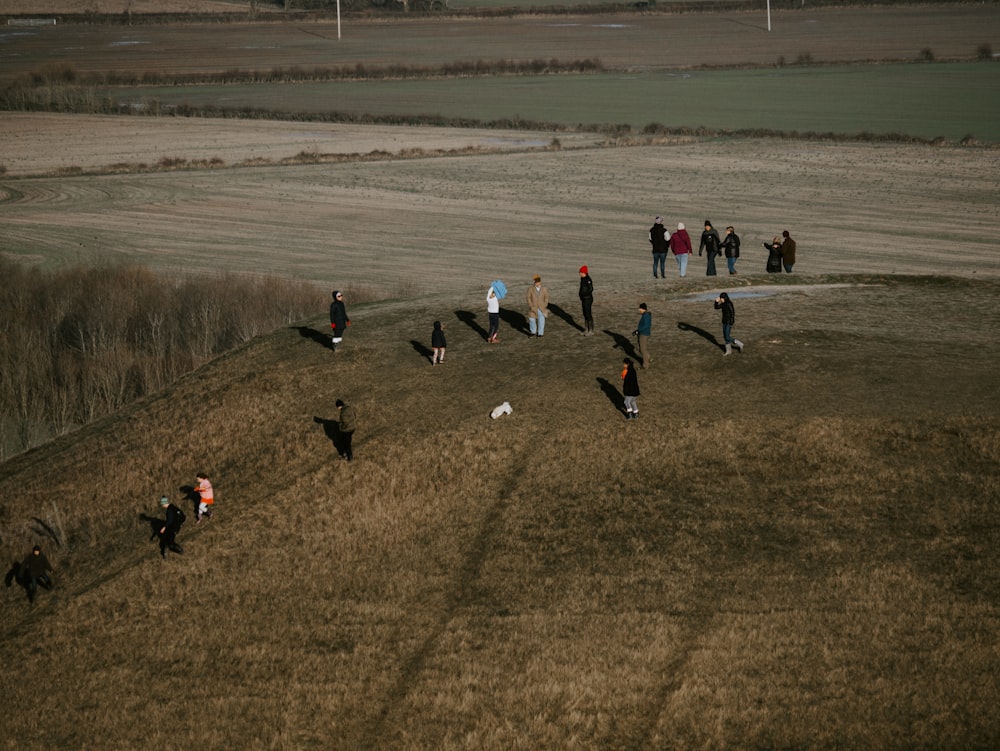 people on brown grass field during daytime