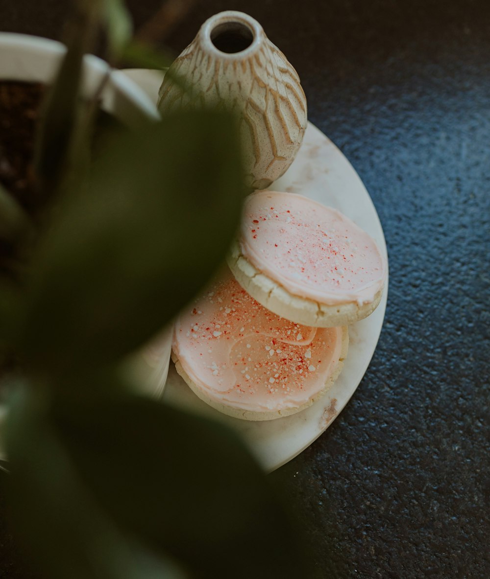 white and pink egg shell