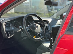 black steering wheel in car