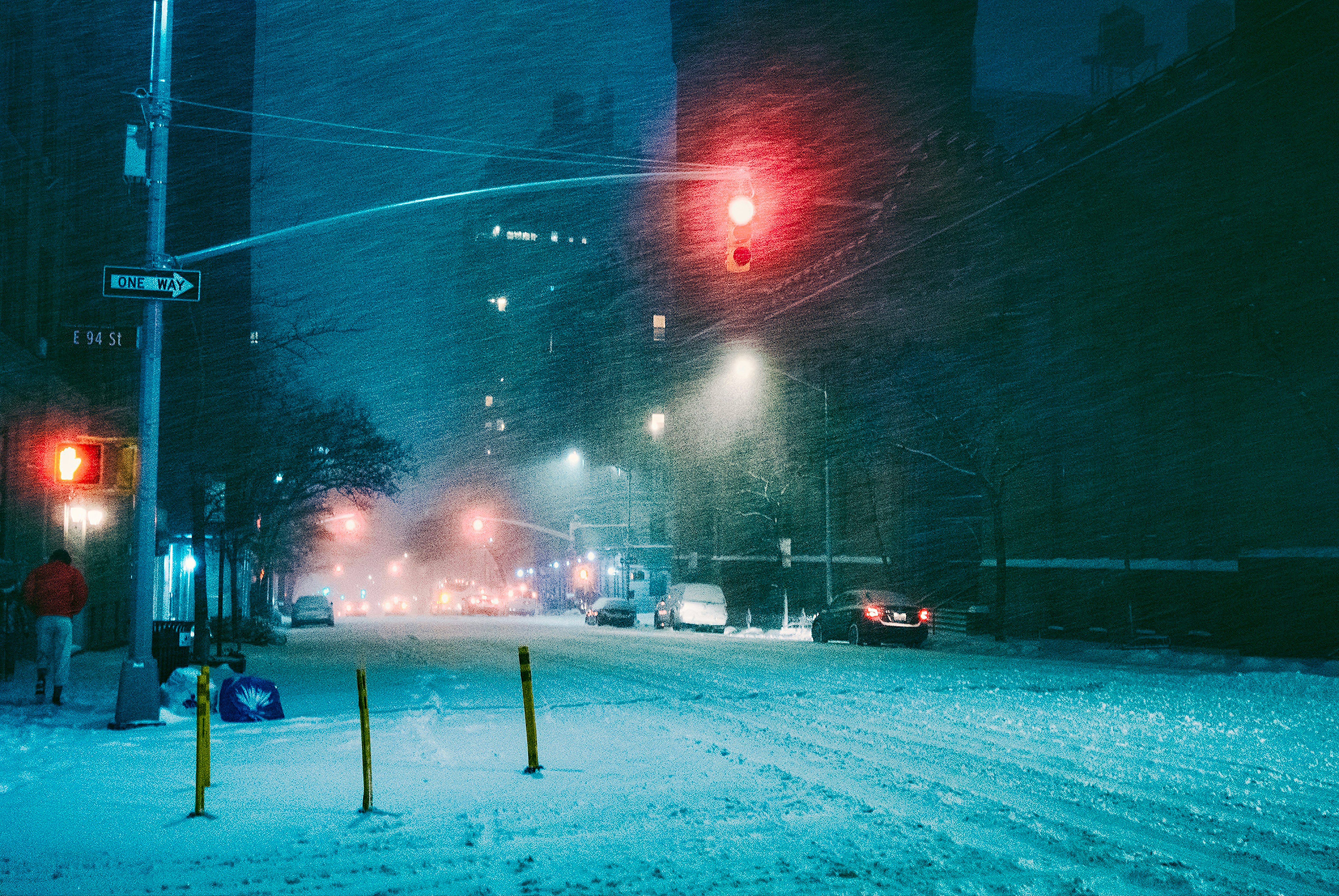 cars on road during night time