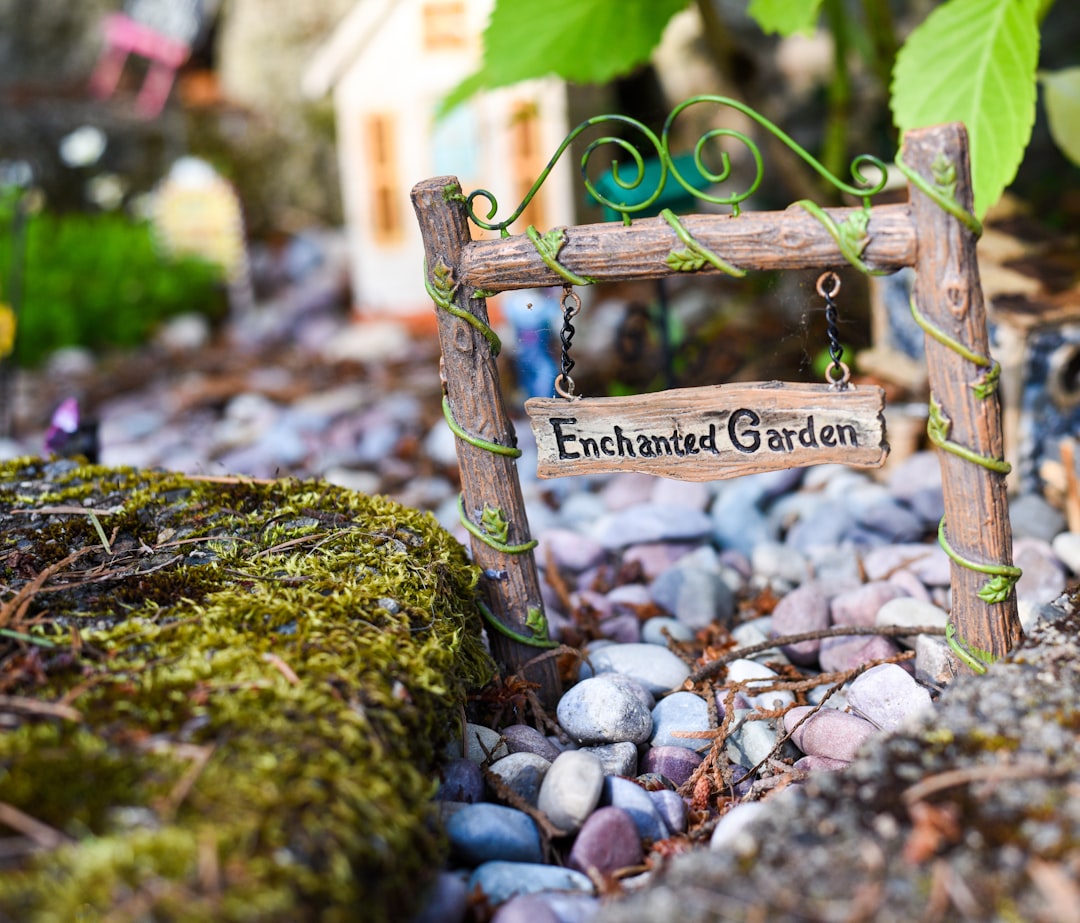 brown wooden welcome to the beach signage, Enchanted Garden Gate