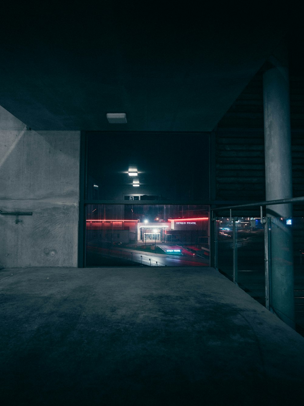 red light on gray concrete building