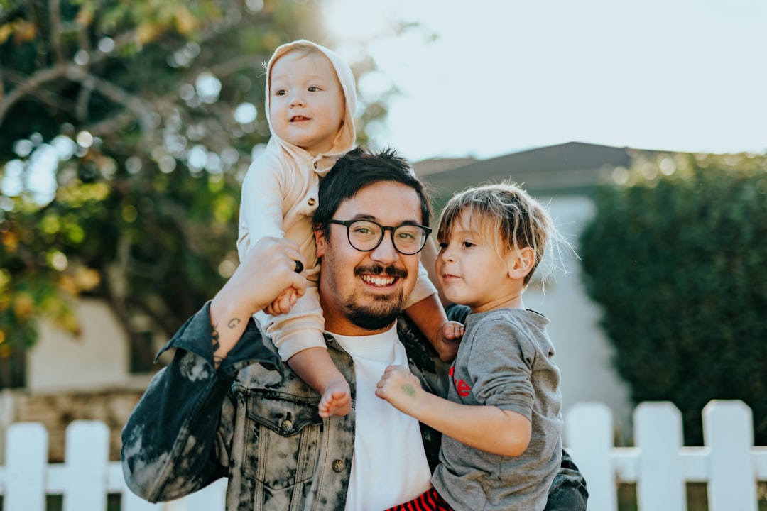 children with his family