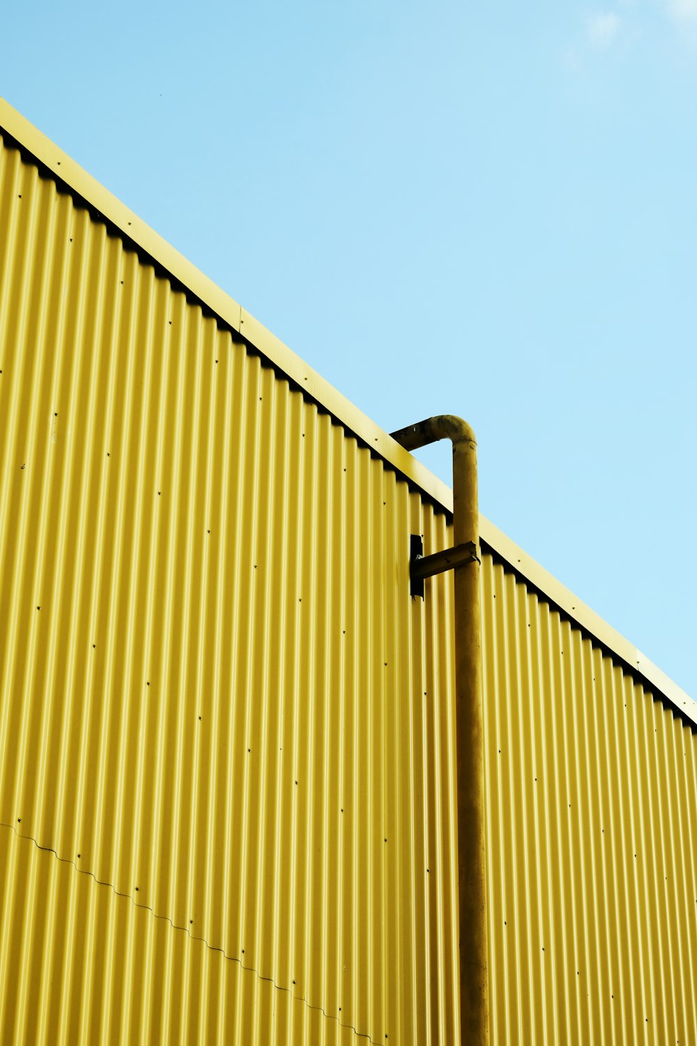 yellow steel roll up door