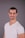 man in white v neck shirt