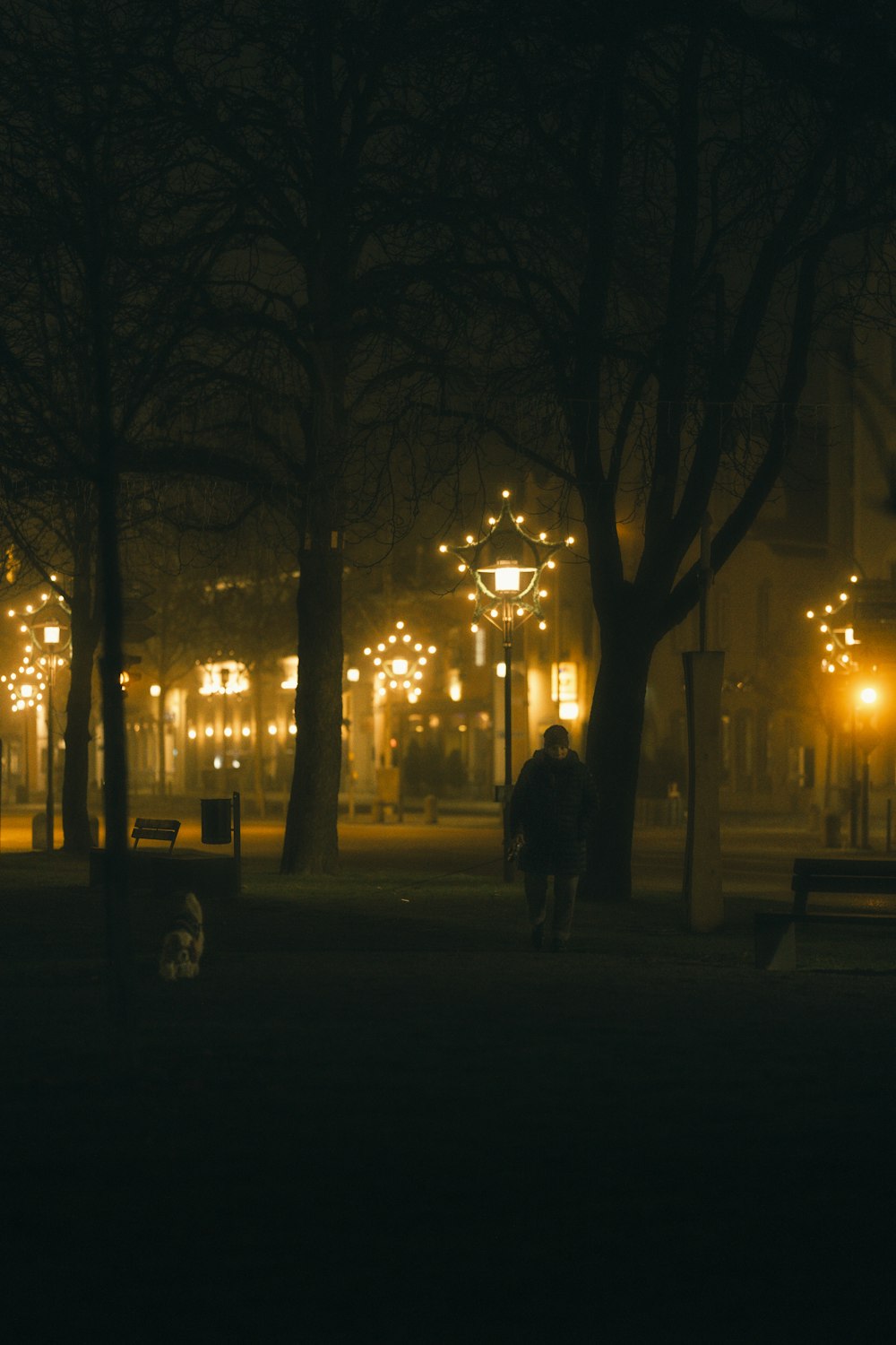 people walking on sidewalk during night time