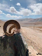 brown and white spiral ring on brown rock