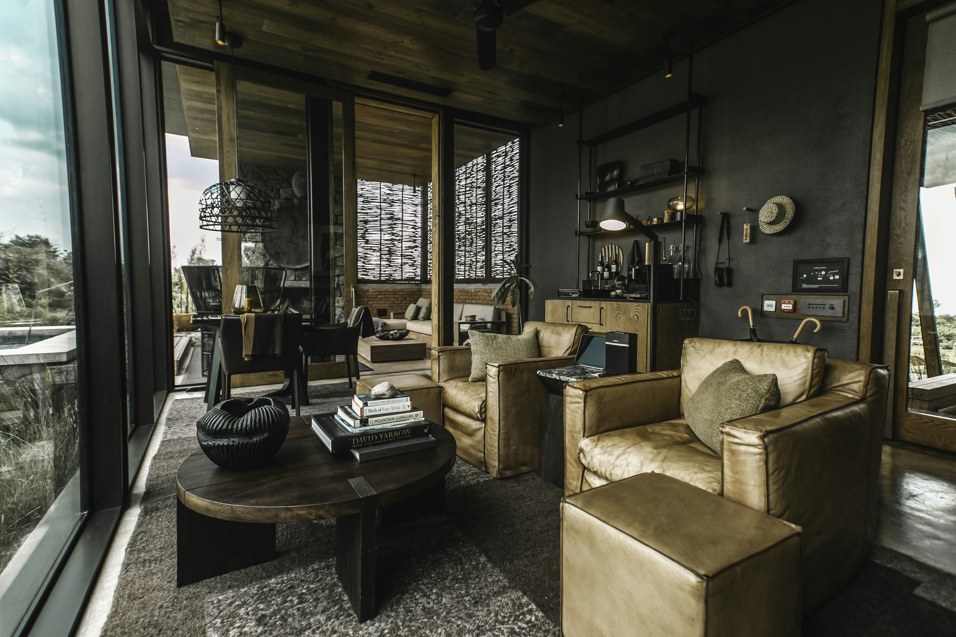 brown wooden table and chairs