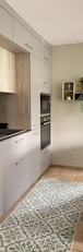 white and black kitchen cabinet