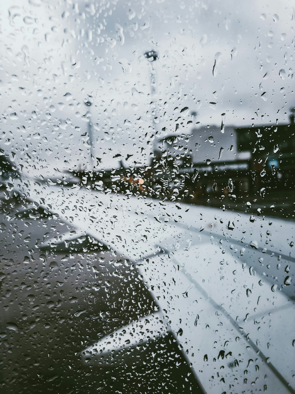 water droplets on glass window