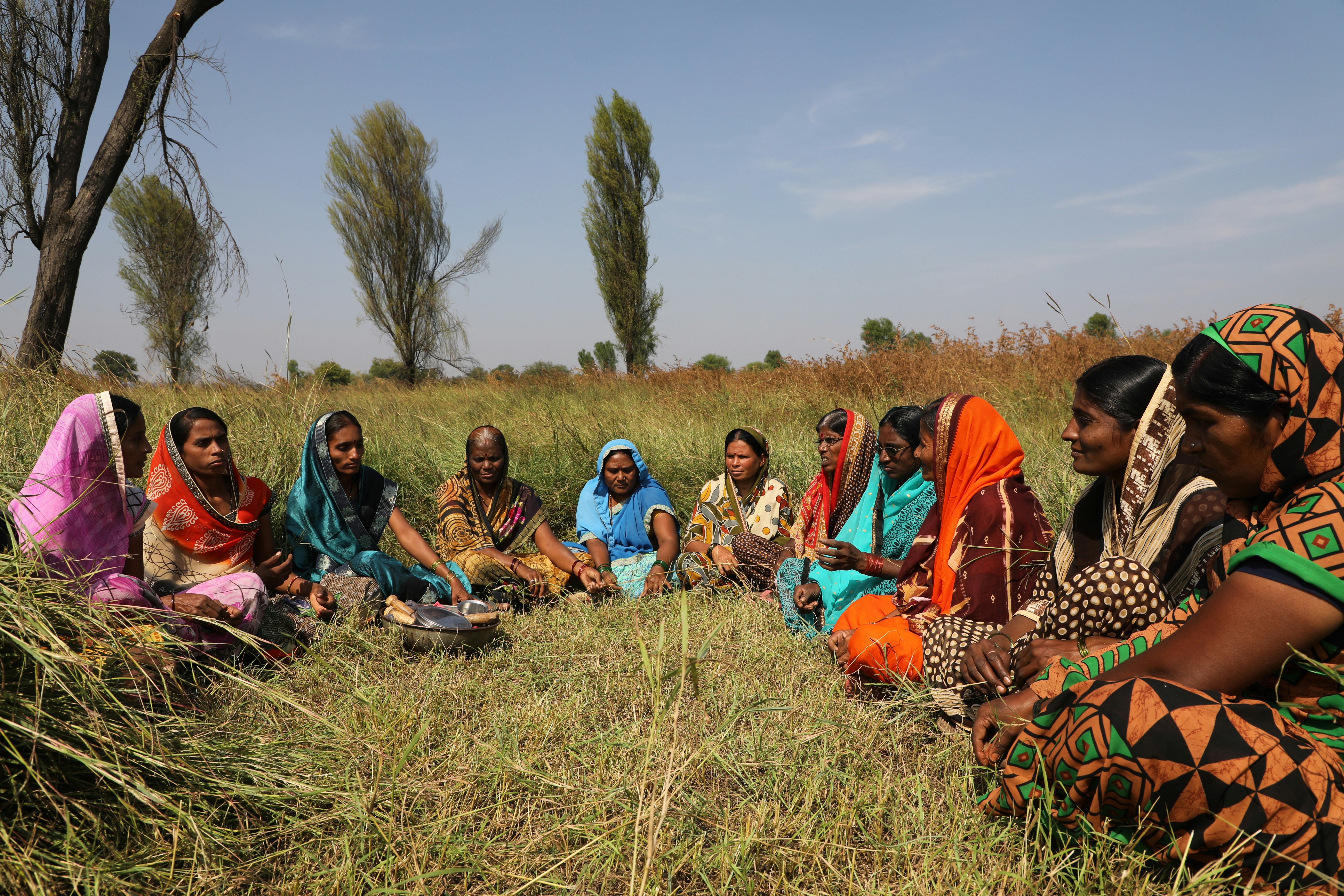 people sitting on grass field during daytime
