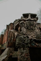 An intricate sculpture that blends various materials.