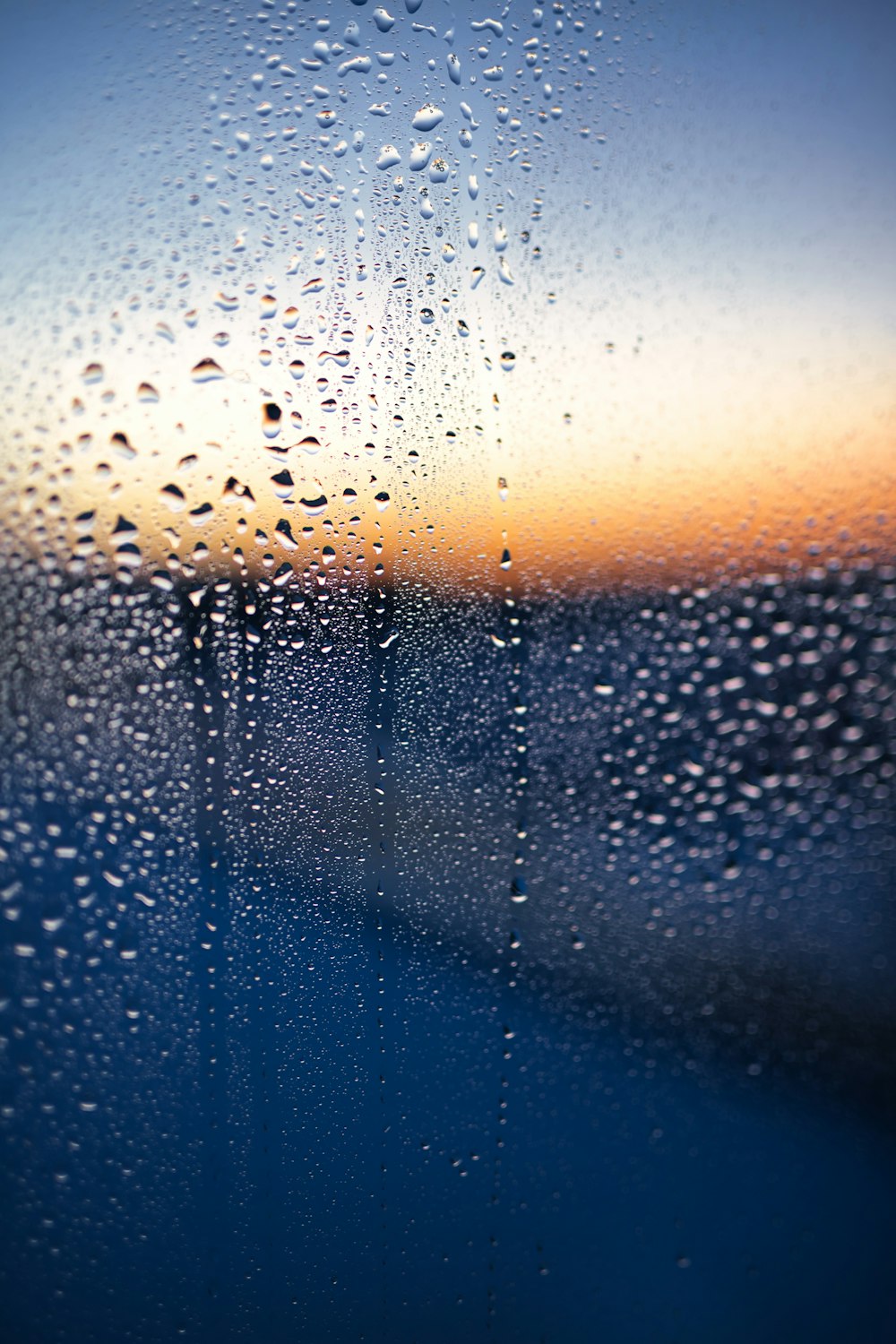 water droplets on glass window