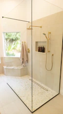 beautiful porcelain tile installation