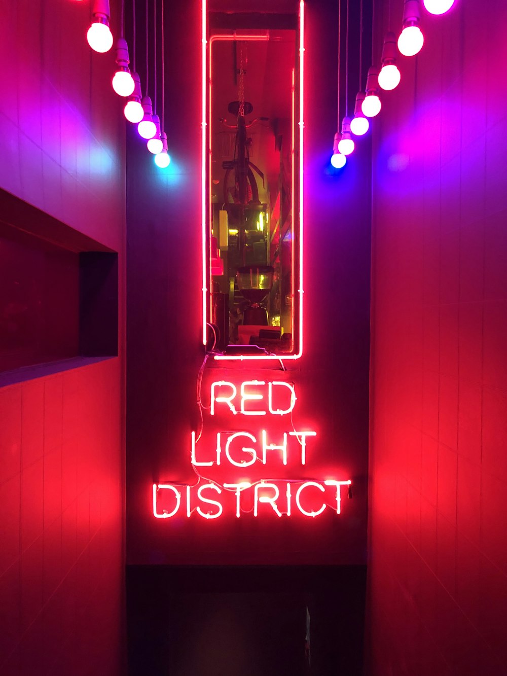 red and white love neon light signage