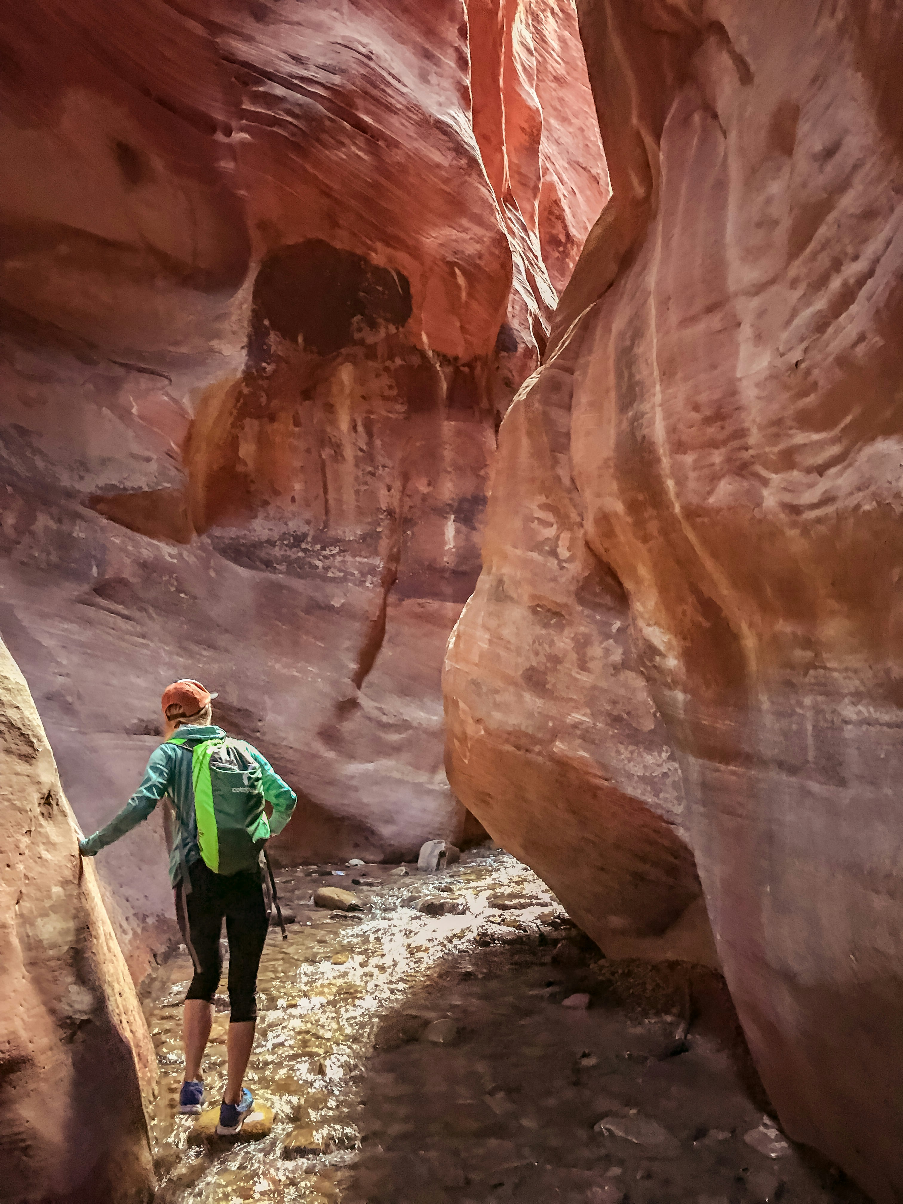 Hiking to Kanarraville Falls in UT.