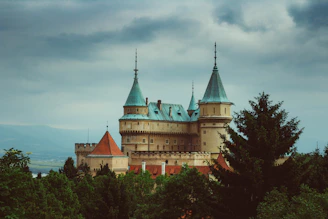 brown and white concrete castle