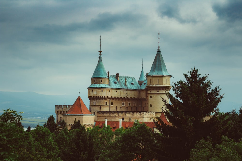 brown and white concrete castle