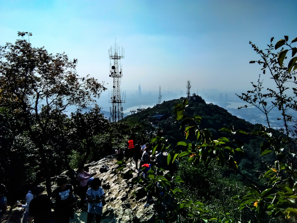 people on mountain during daytime