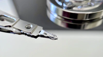 High-resolution shot of various SSD and HDD drives stacked together