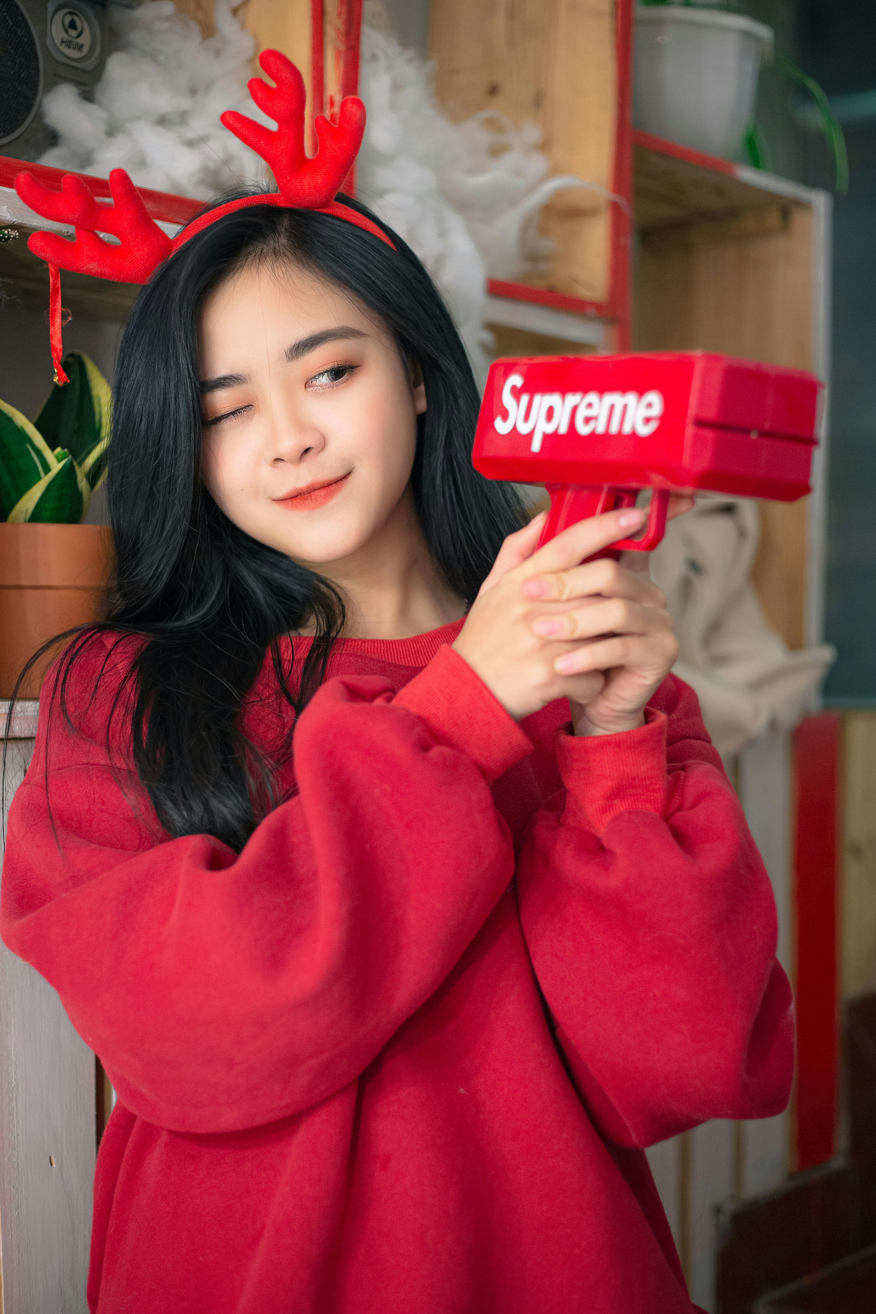 woman-in-red-long-sleeve-shirt-holding-red-rose-transparent-image-for