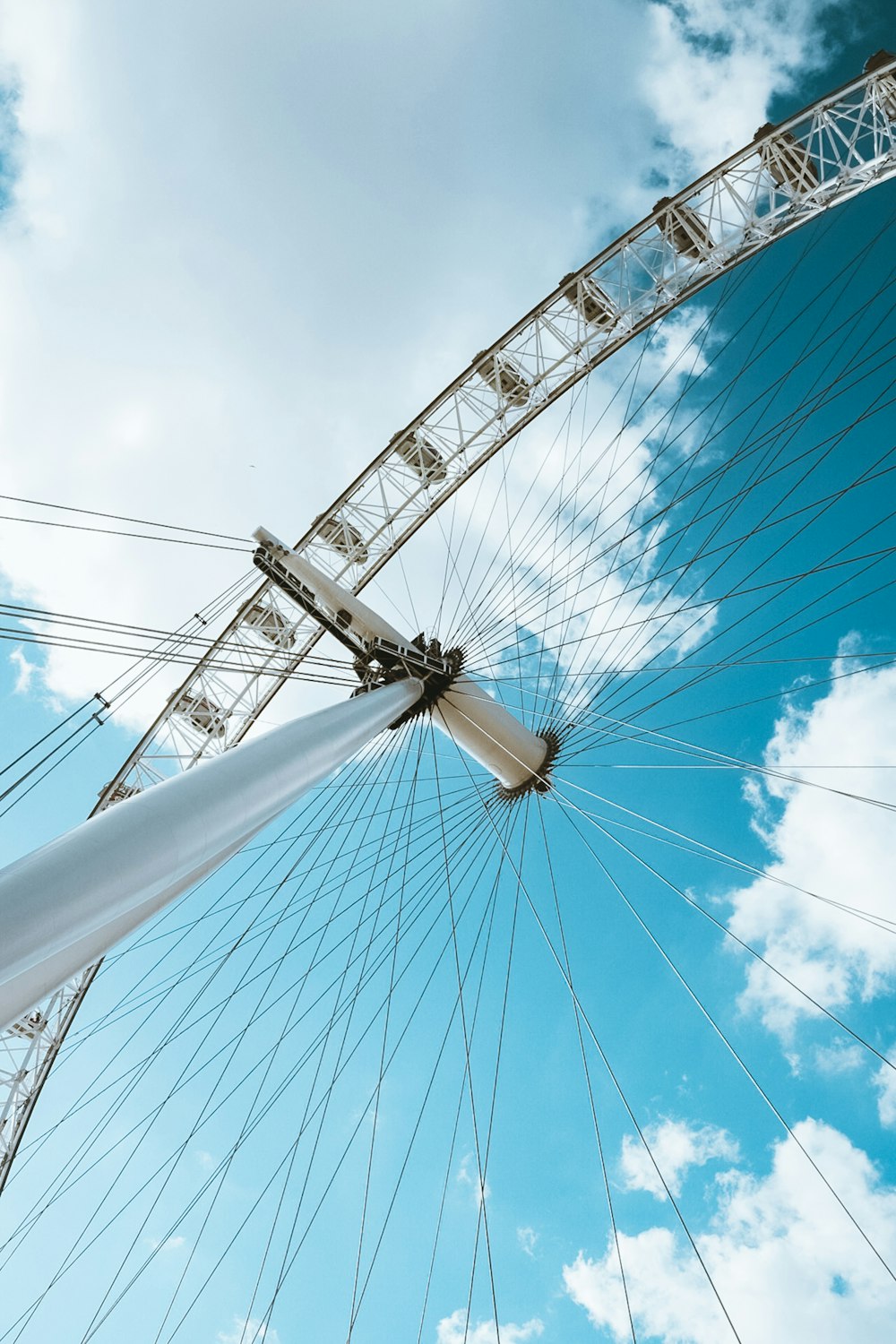 white and black ferris wheel under blue sky during daytime