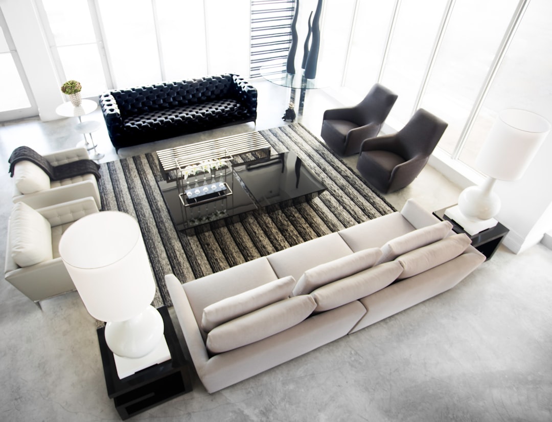 black and white sofa set