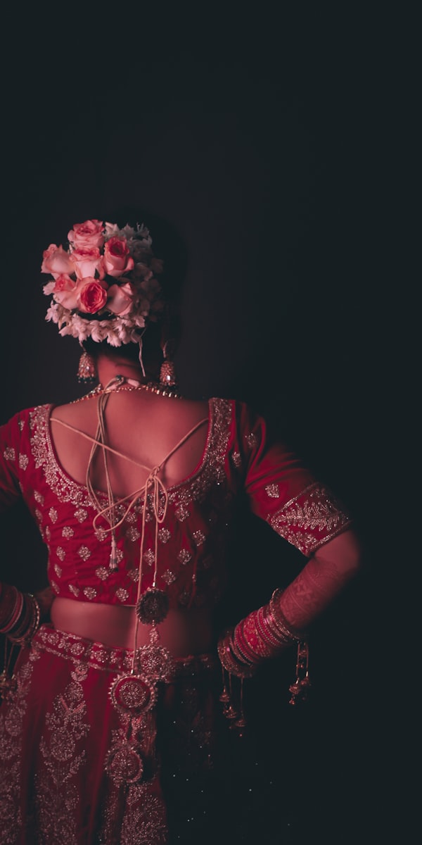 Ivory Gold Bridal Saree view 3
