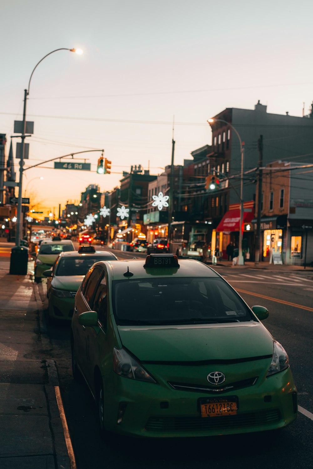 cars on road during night time