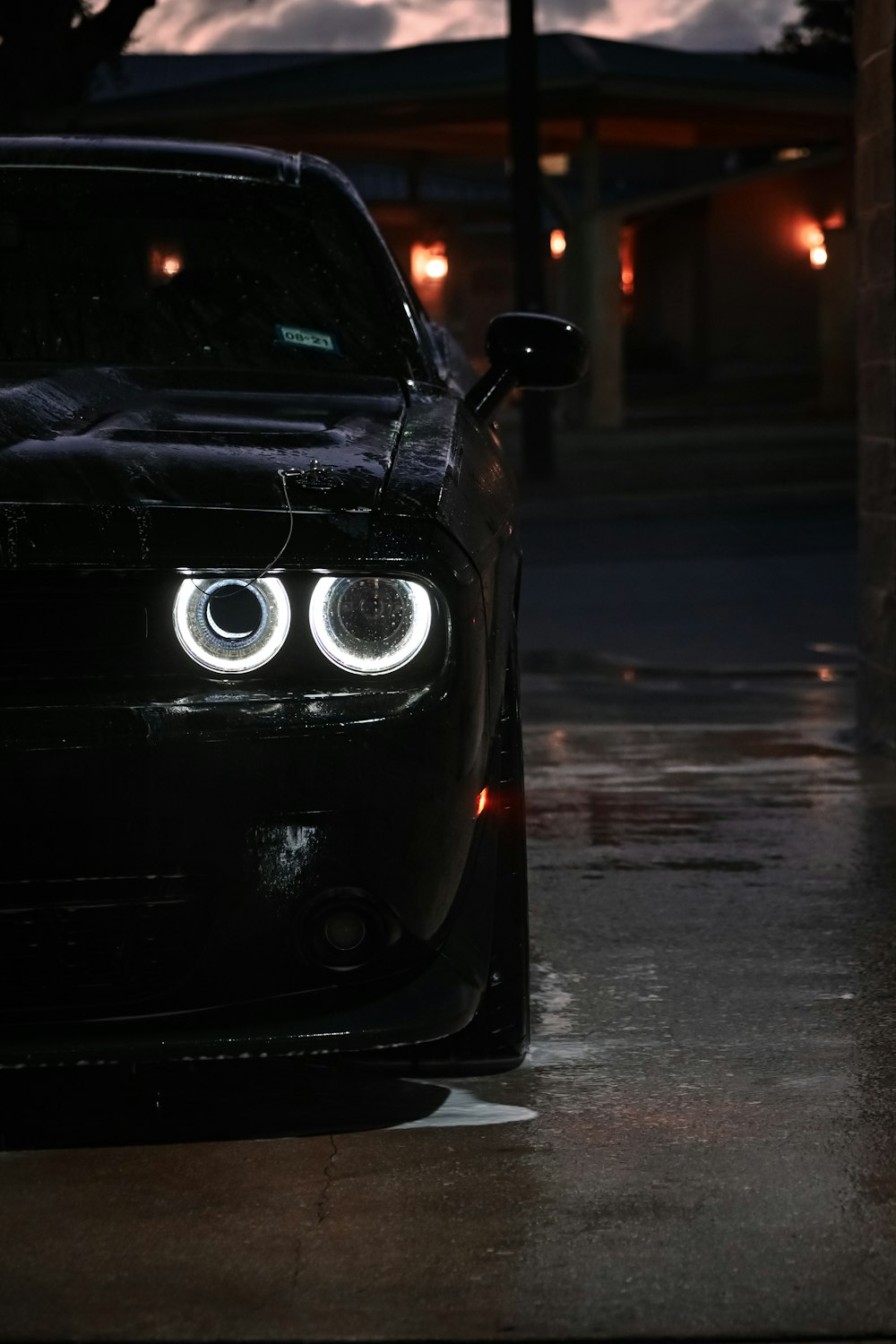 black bmw m 3 on road during night time