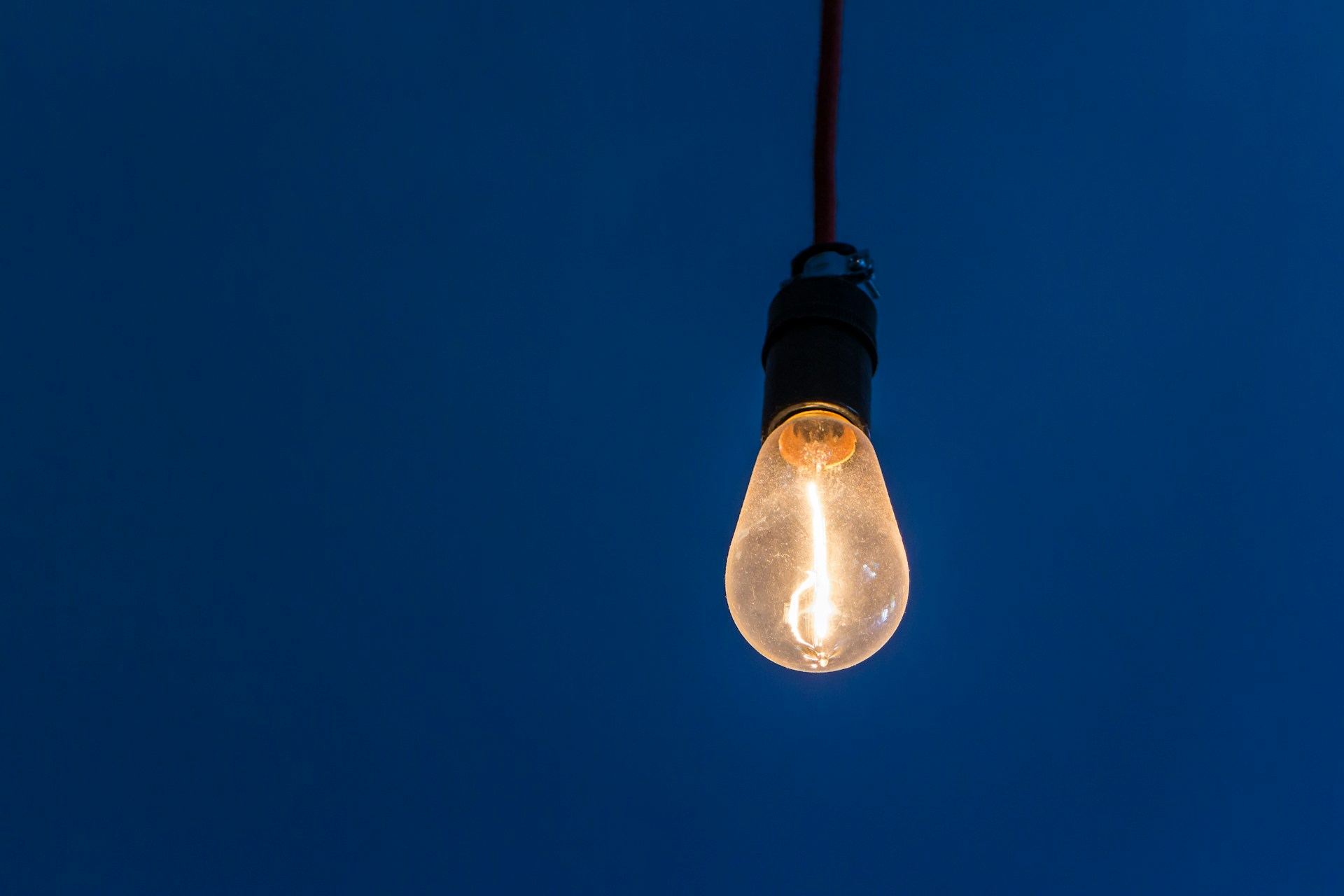 black and white light bulb