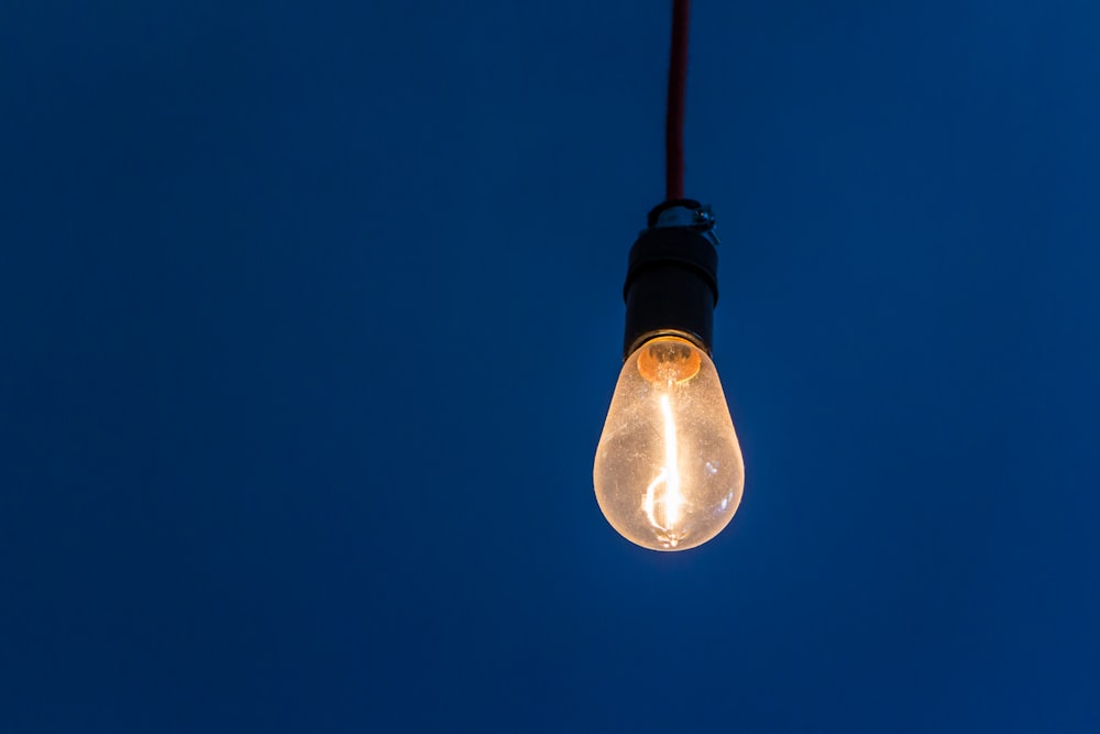 black and white light bulb