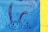 A simple drawing of a rabbit's face with long ears depicted on a blue background. The rabbit has a friendly expression. Next to it, the text 'Hi I (heart) MA SELF' is written in a casual, playful style. The image is bordered by a vertical yellow strip on the right.