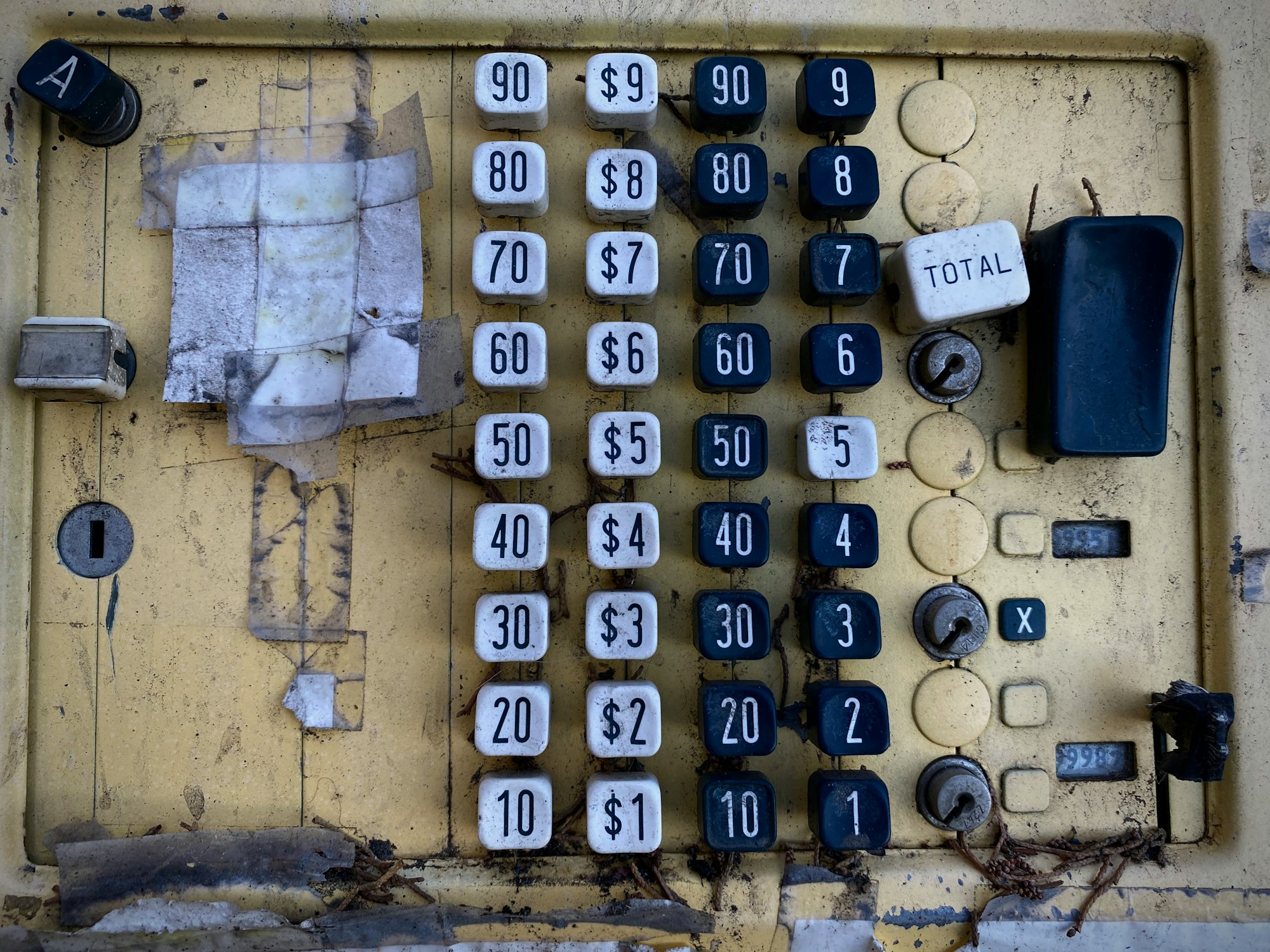 Old cash register keys.