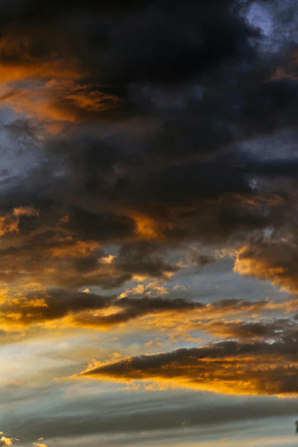 nuvole nere e cielo azzurro