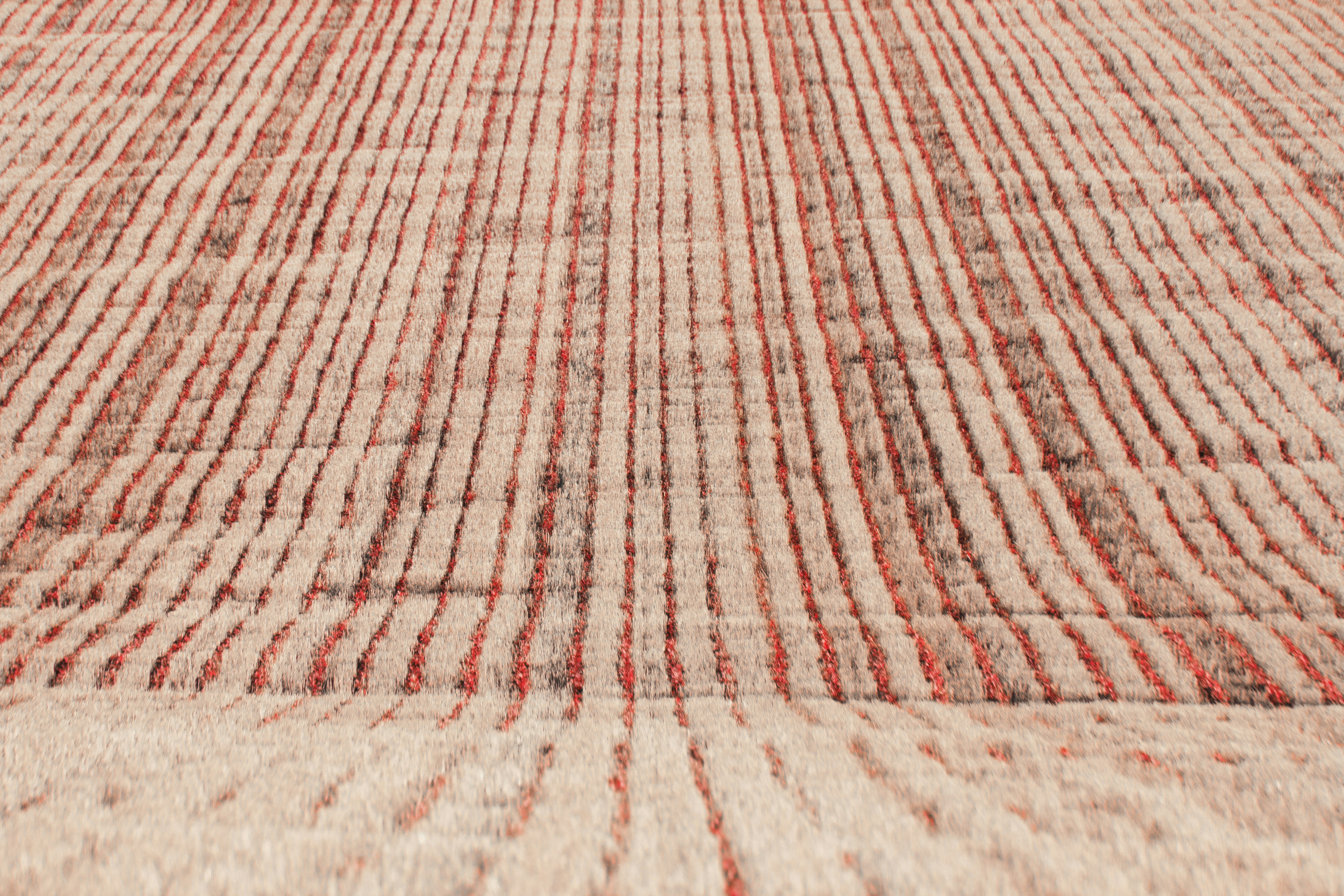 brown and white stripe textile