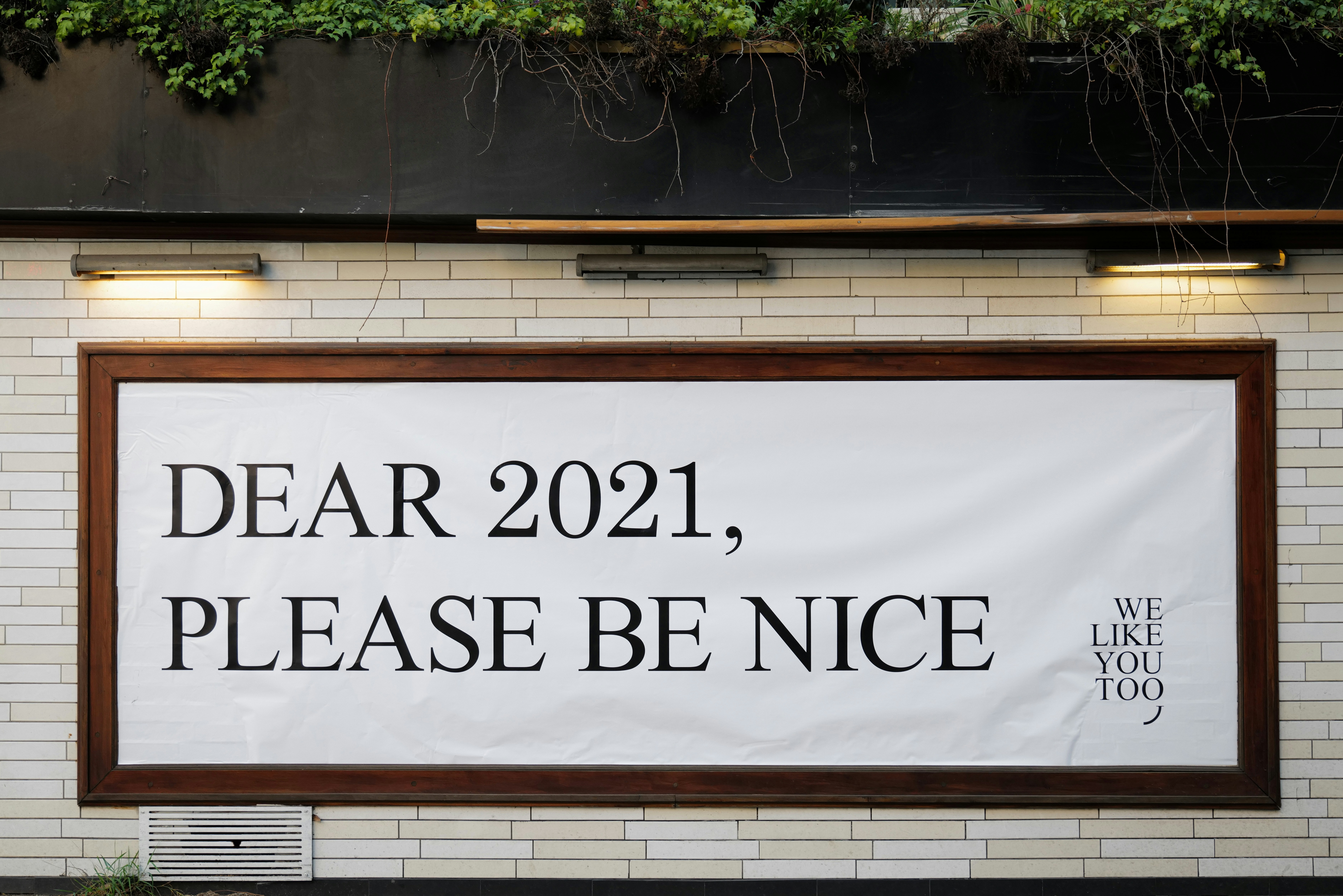 An optimistic, wishful sign on my local cafe’s wall.