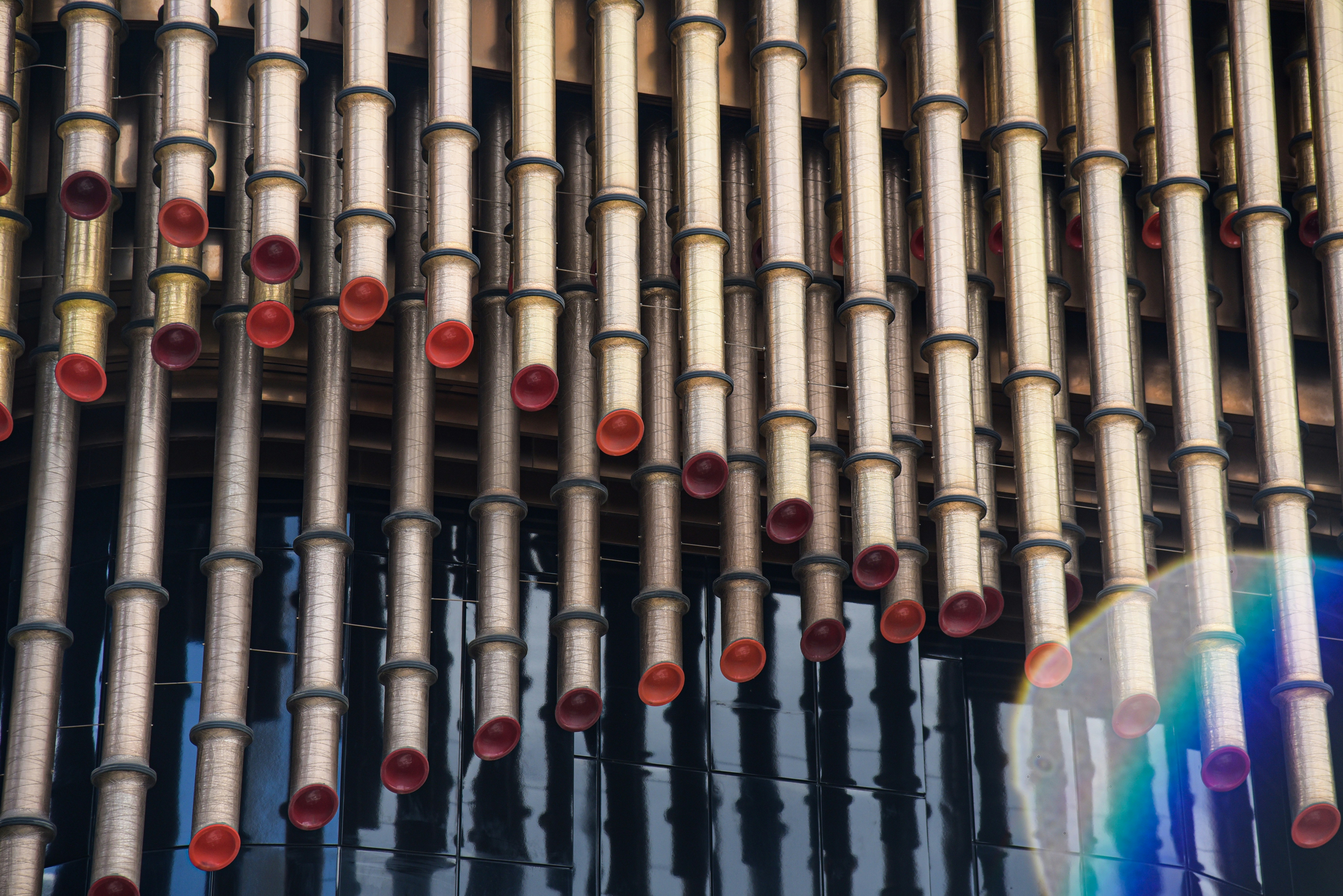 white and red round ornament