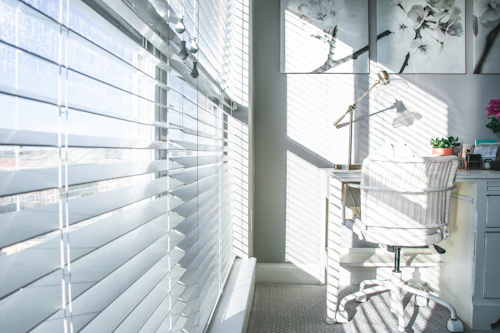 Window blinds in a home