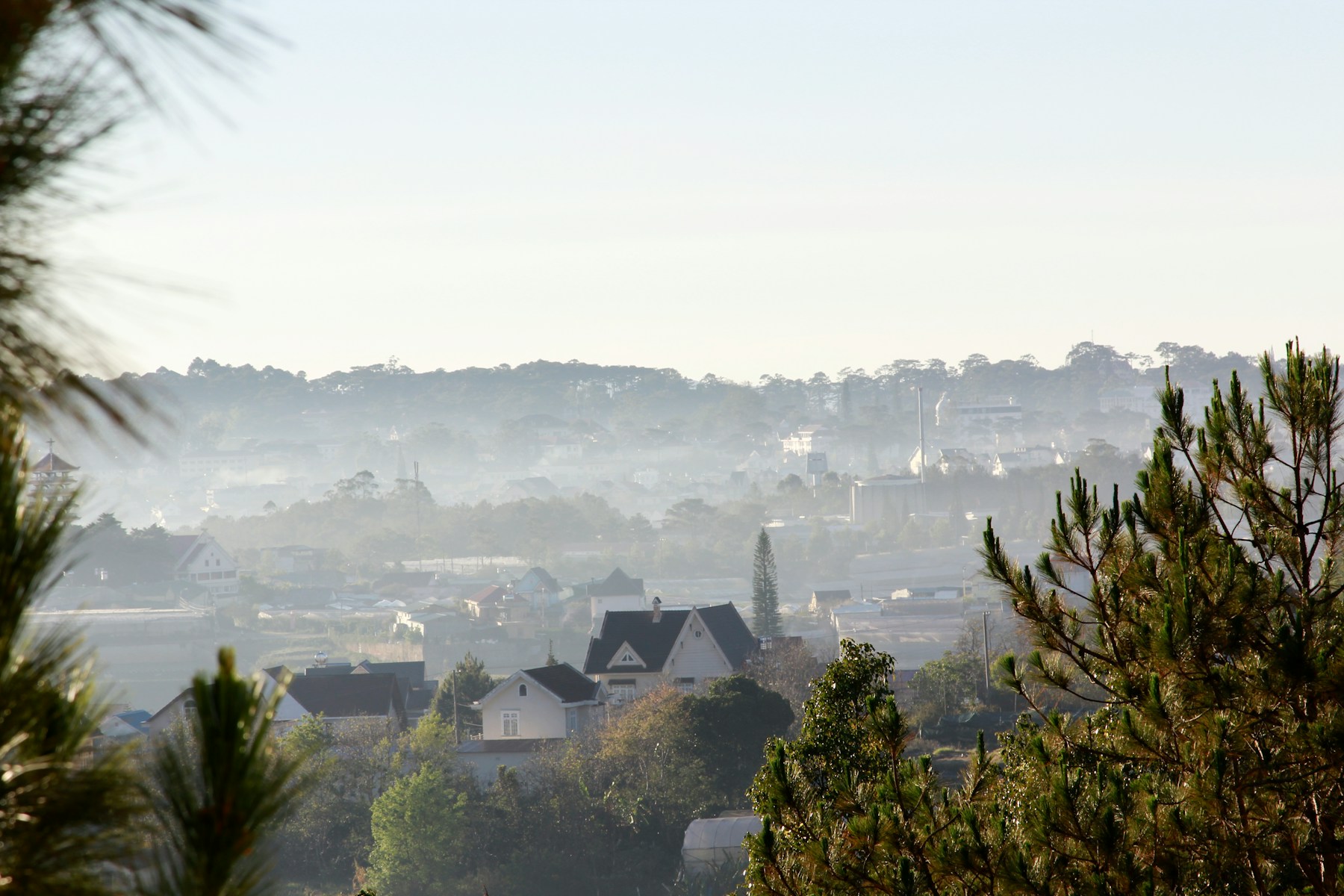 Toàn cảnh Đà Lạt trong sương sớm