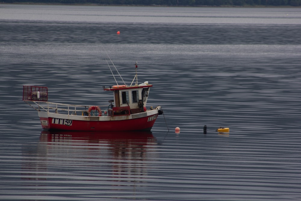 red and white boat on sea during daytime