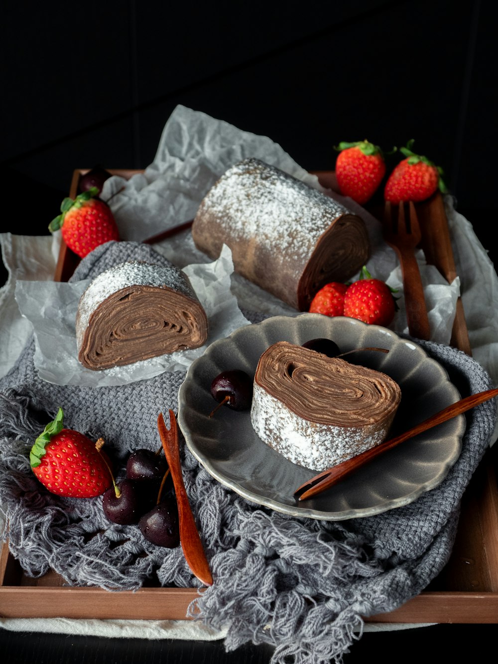 brown pastry on white ceramic plate