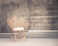 white and brown wooden chair