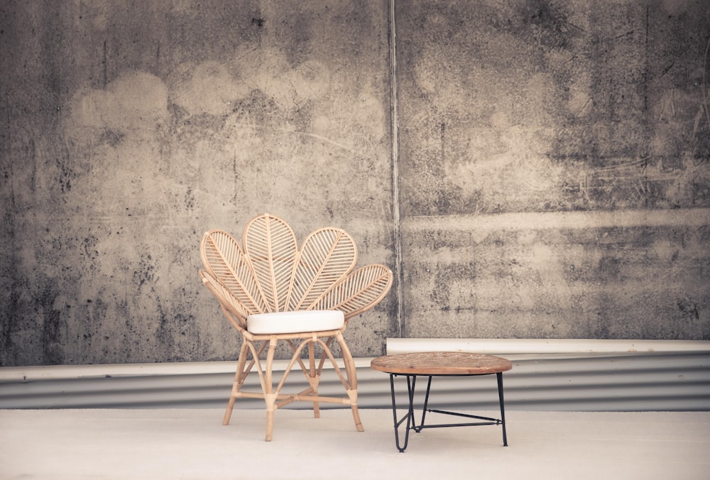 brown wooden table and chair